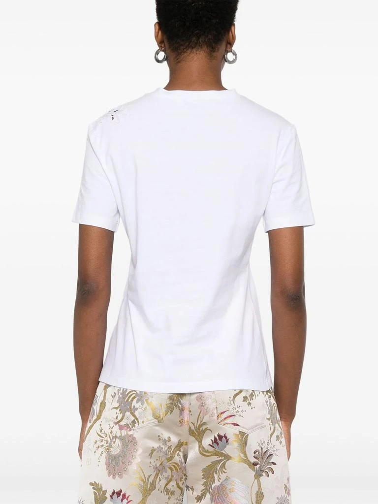 ERMANNO ERMANNO SCERVINO - Lace Detail Cotton T-shirt 3