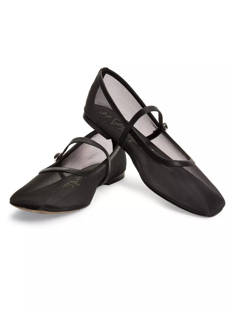 3.1 Phillip Lim Mesh Mary Jane Ballerina Flats 6