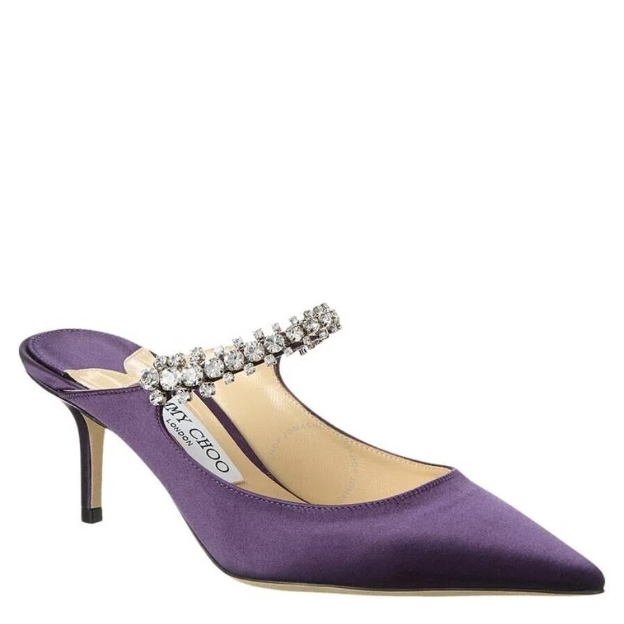 Jimmy Choo Bing 65 Cassis Satin Mules 1