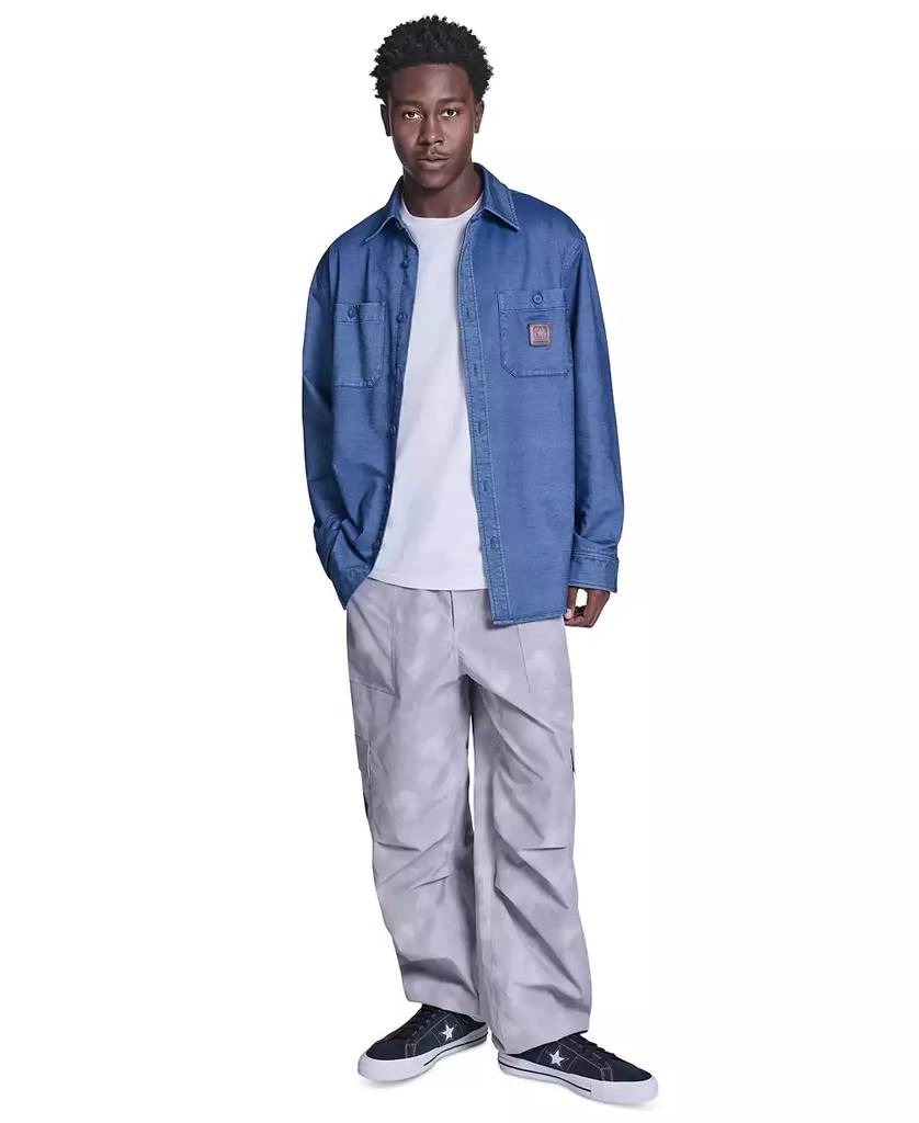 Converse Men
s Collared Jersey Denim Shirt 2