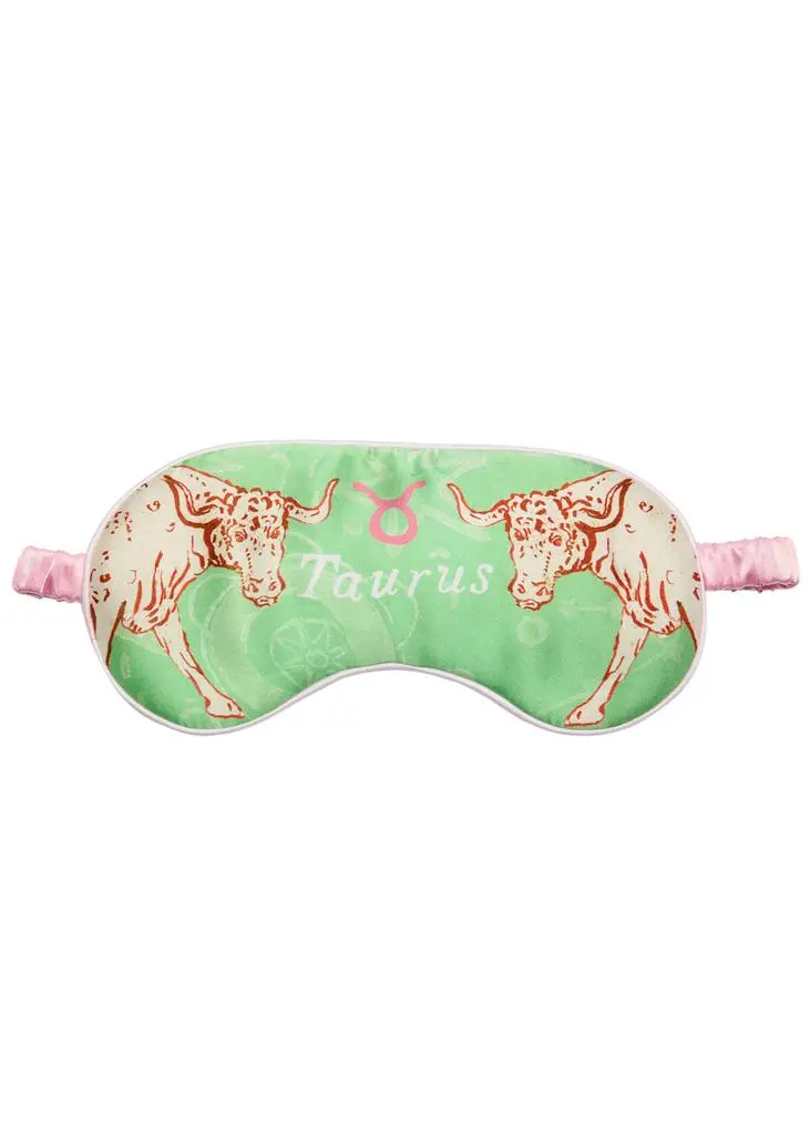 JESSICA RUSSELL FLINT Taurus printed silk-satin eye mask 1