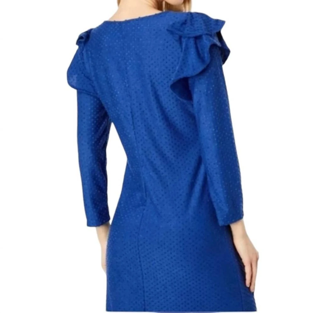 Lilly Pulitzer Pheby Dress In Oyster Bay Navy Cozy Knit Swiss Dot 2