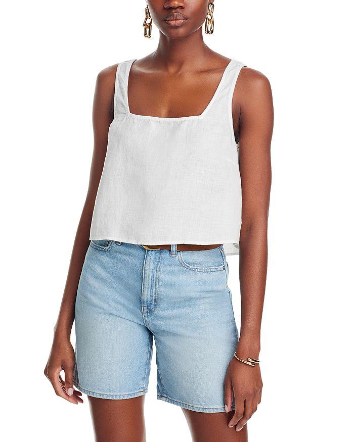 Bella Dahl Square Neck Back Button Tank Top