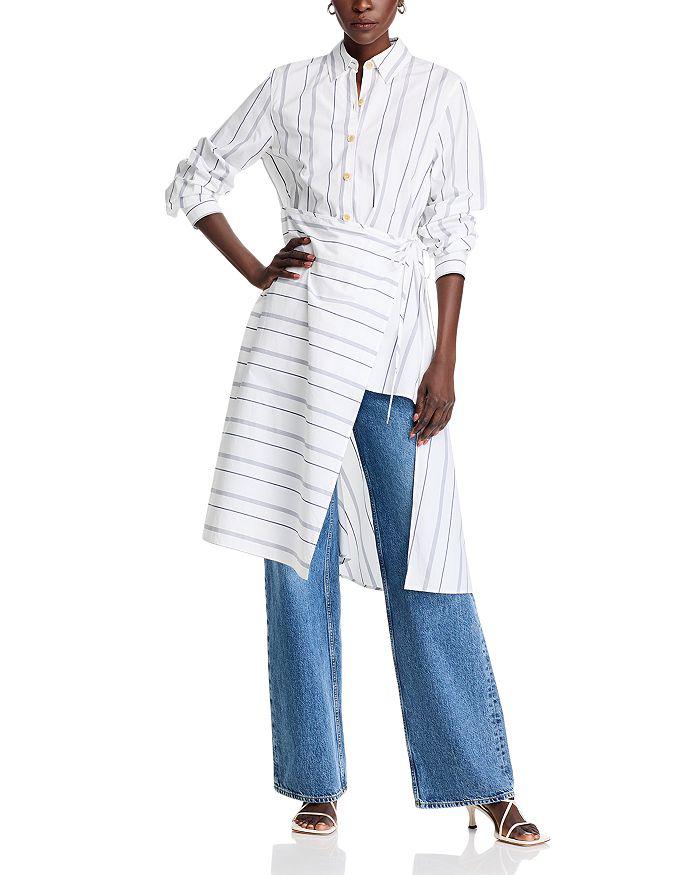 ROSETTA GETTY Asymmetric Apron Shirt Dress