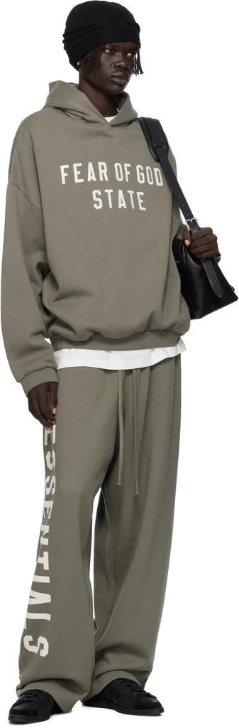 Essentials Gray 90s Fit Fleece Hoodie 4