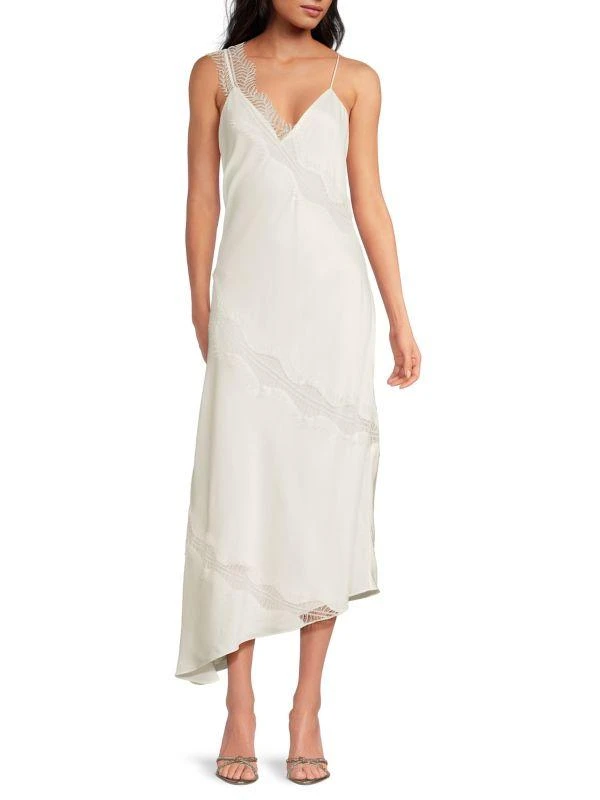 A.L.C. Soleil Lace Trim Midi-Dress 1
