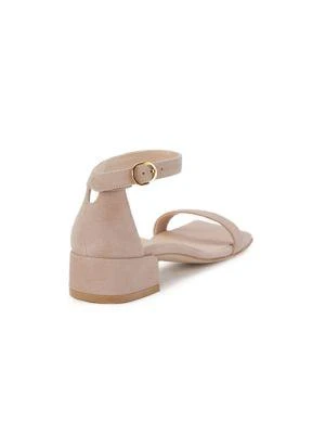 Stuart Weitzman Nudist June Suede Block-Heel Sandals 3