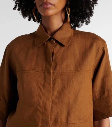 Max Mara Cropped linen shirt 4