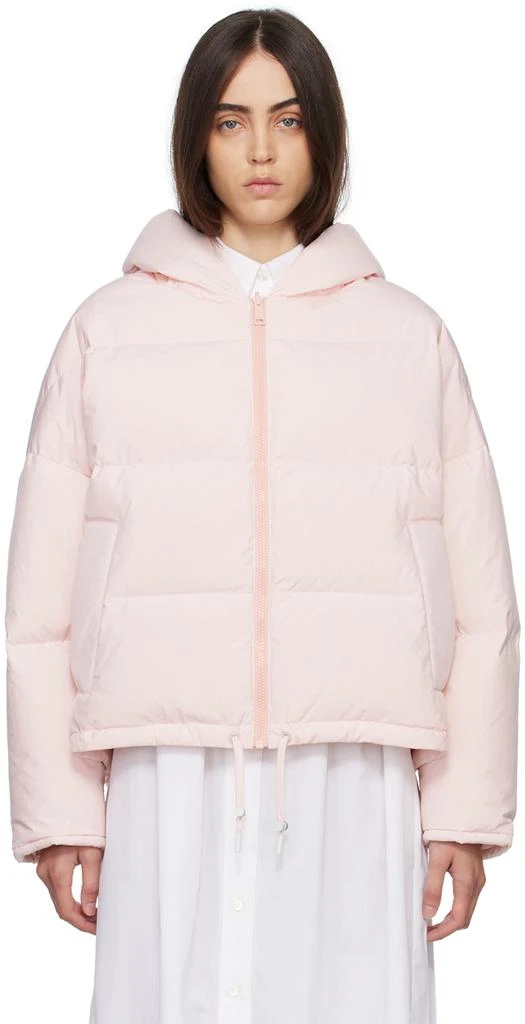 Yves Salomon Pink Quilted Down Jacket 1