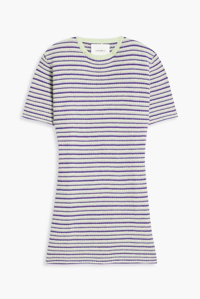 Lisa Yang Kian striped cashmere mini dress