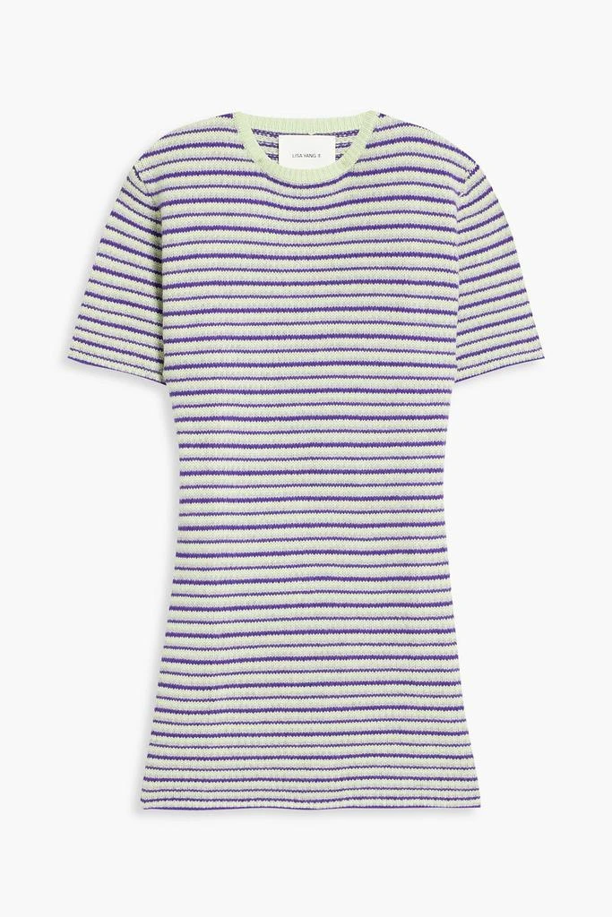 Lisa Yang Kian striped cashmere mini dress 1