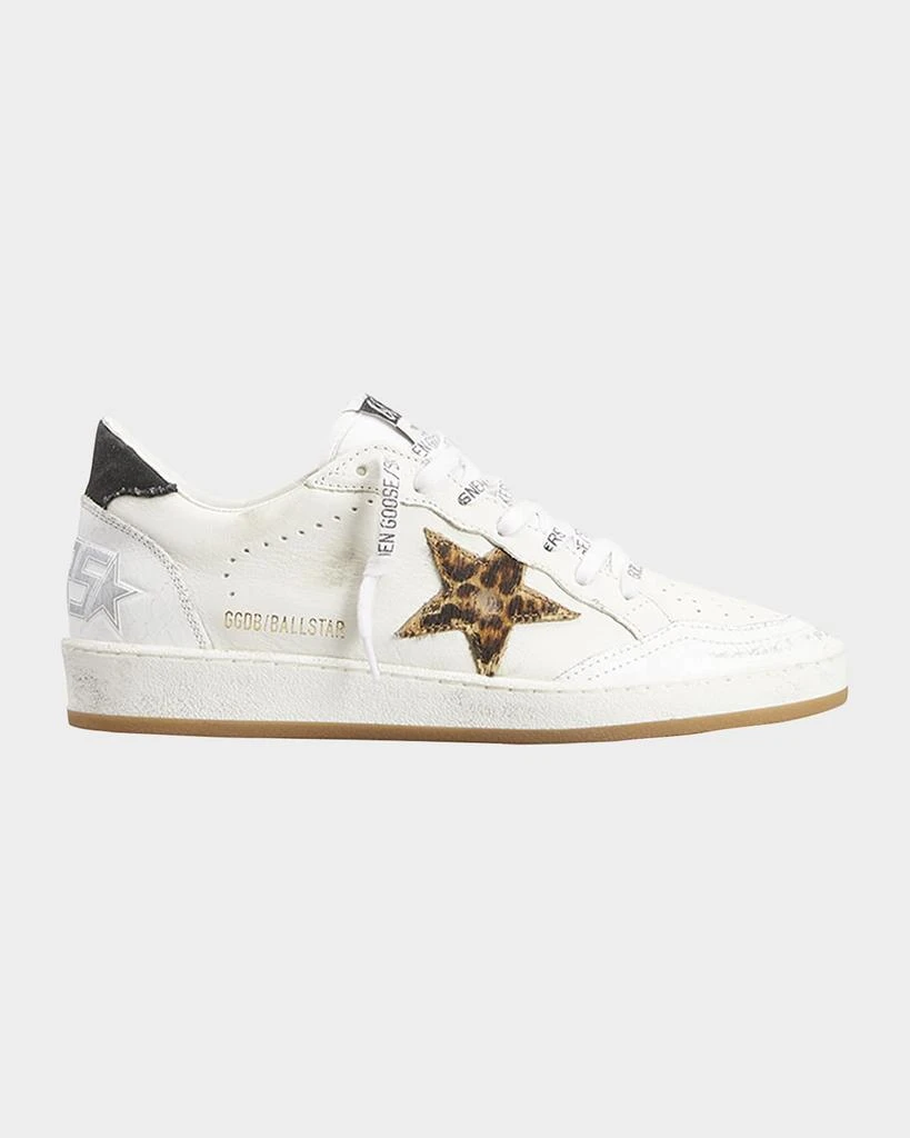 Golden Goose Ball Star Leopard Leather Sneakers 1
