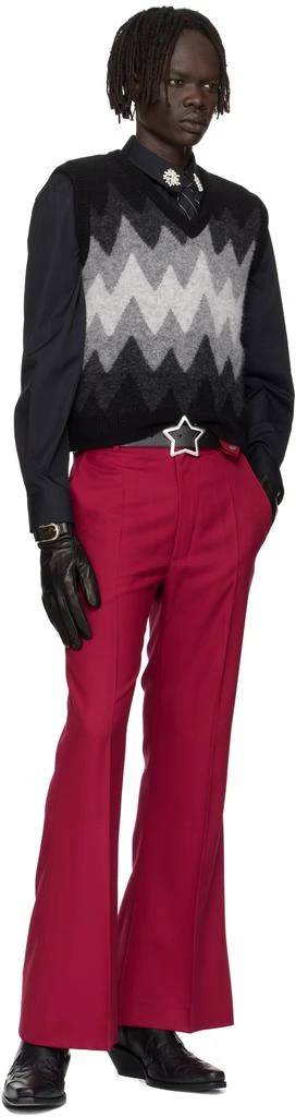 Ernest W. Baker Black Buckle Appliqué Leather Gloves 3