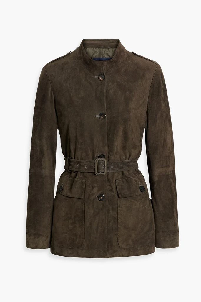 Max Mara Belted suede jacket 1