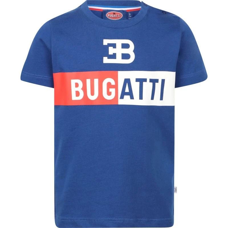 Bugatti Bold logo t shirts set in blue and navy 2