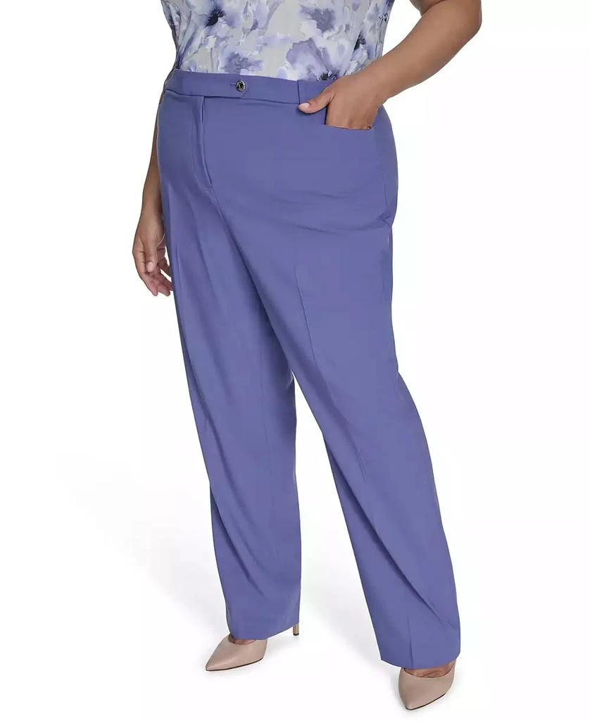 Calvin Klein Plus Size Lux Modern Fit Wide-Leg Pants 3