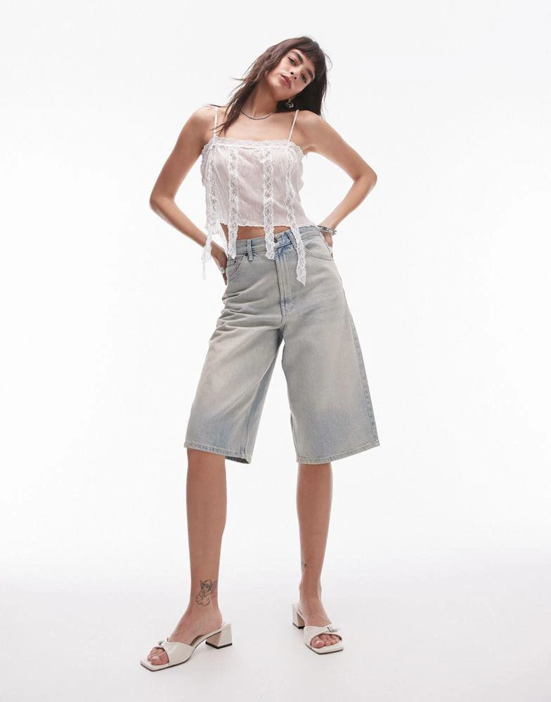 Topshop Topshop vintage lace tassel cami in white 4