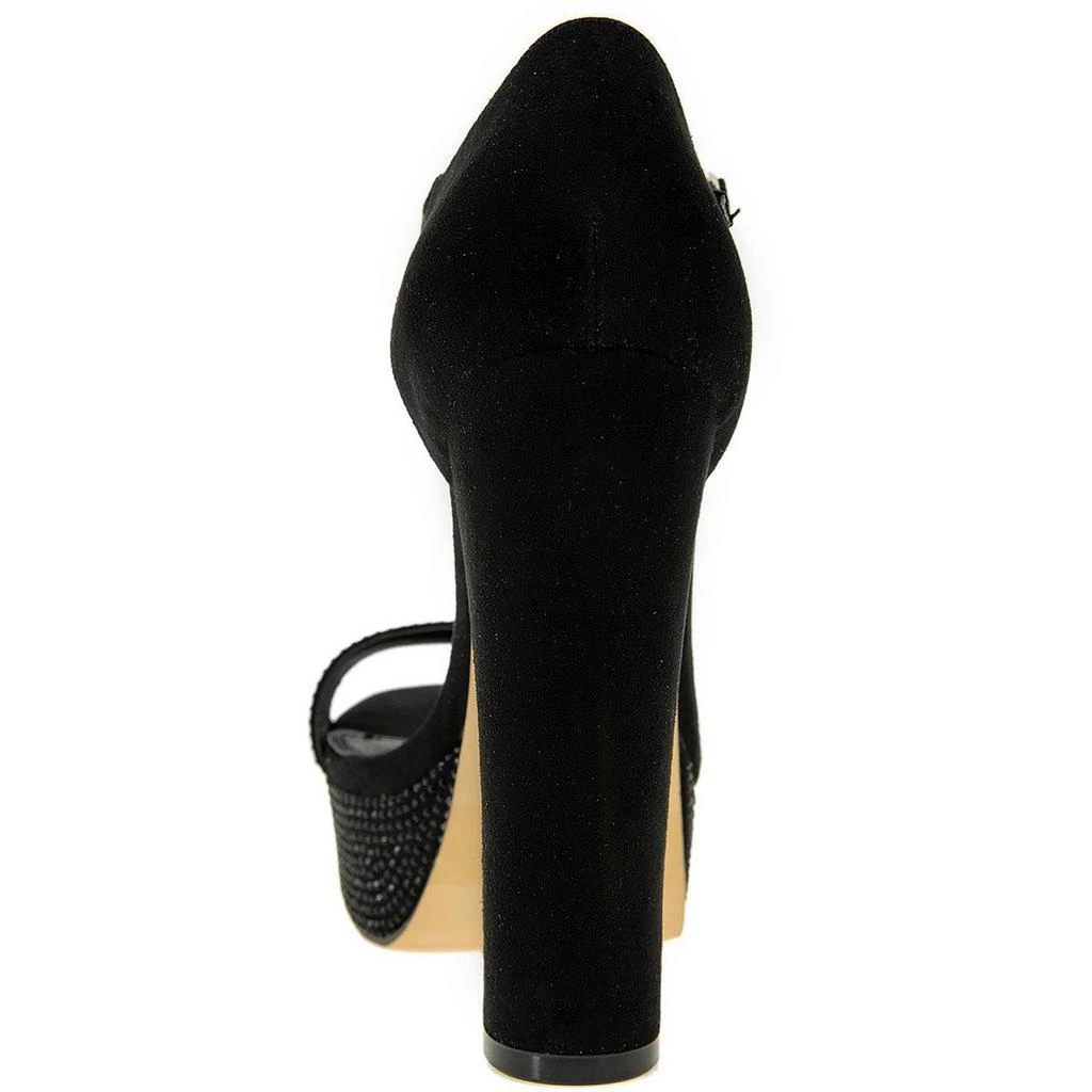 XOXO Candy Womens Faux Suede Embellished Platform Heels 3