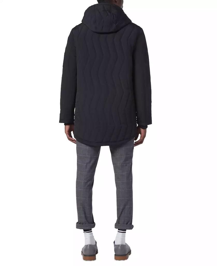 Marc New York by Andrew Marc Men's Foley Zig-Zag Quilt Hooded Parka
