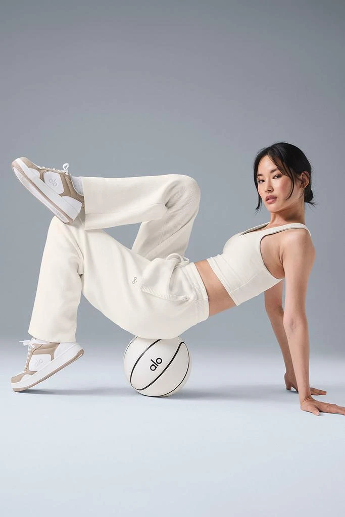 Alo Scholar Straight Leg Sweatpant - Ivory 5