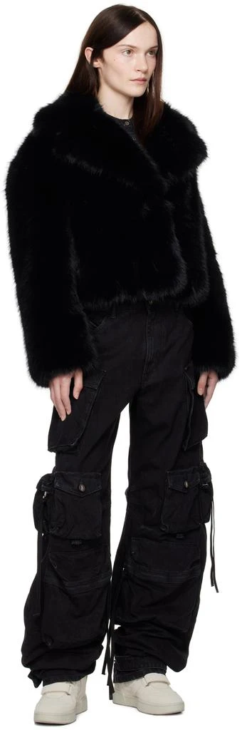 STAND STUDIO Black Samara Faux-Fur Jacket 4