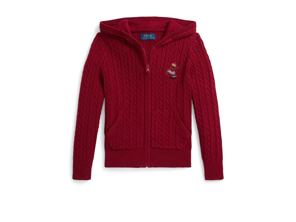 Ralph Lauren Polo Bear Cotton Full Zip Sweater (Toddler/Little Kid) 1