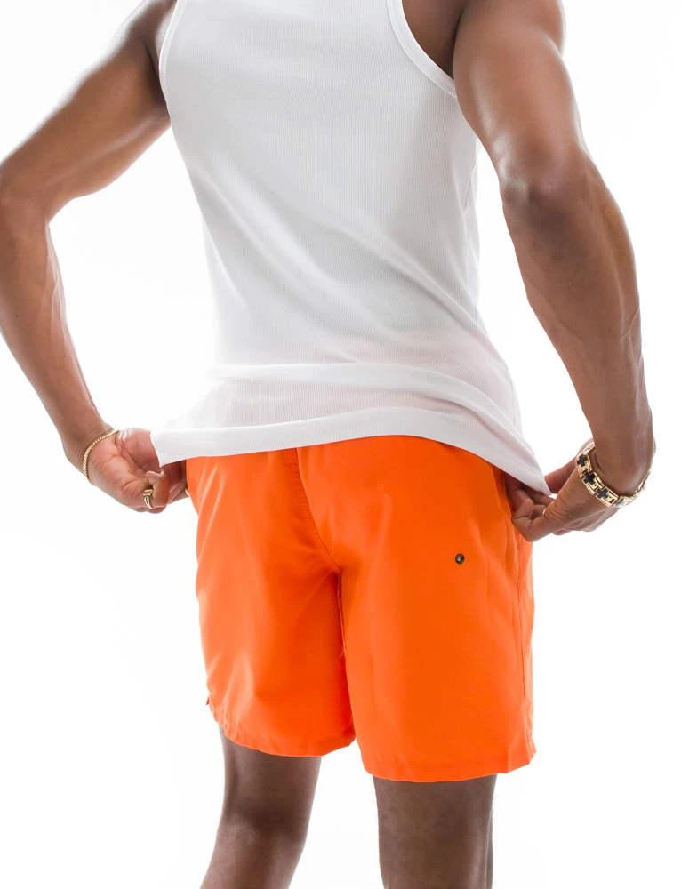 Superdry Superdry Sport graphic 17-inch swim shorts in denver orange 4