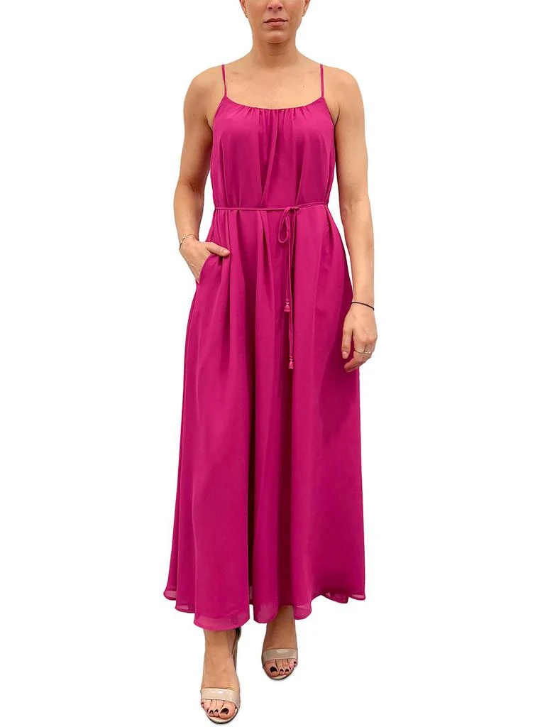 Sam Edelman Womens Solid Chiffon Maxi Dress 4