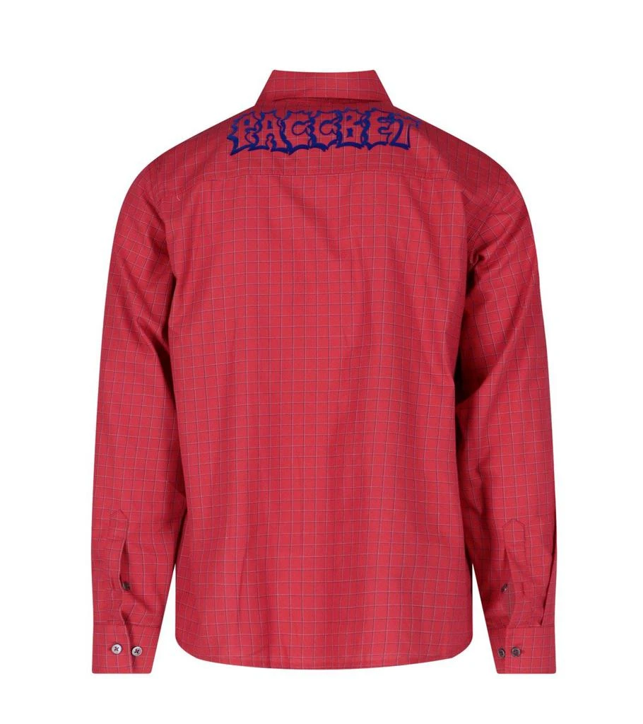 PACCBET PACCBET Logo-Printed Long-Sleeved Checked Shirt 2