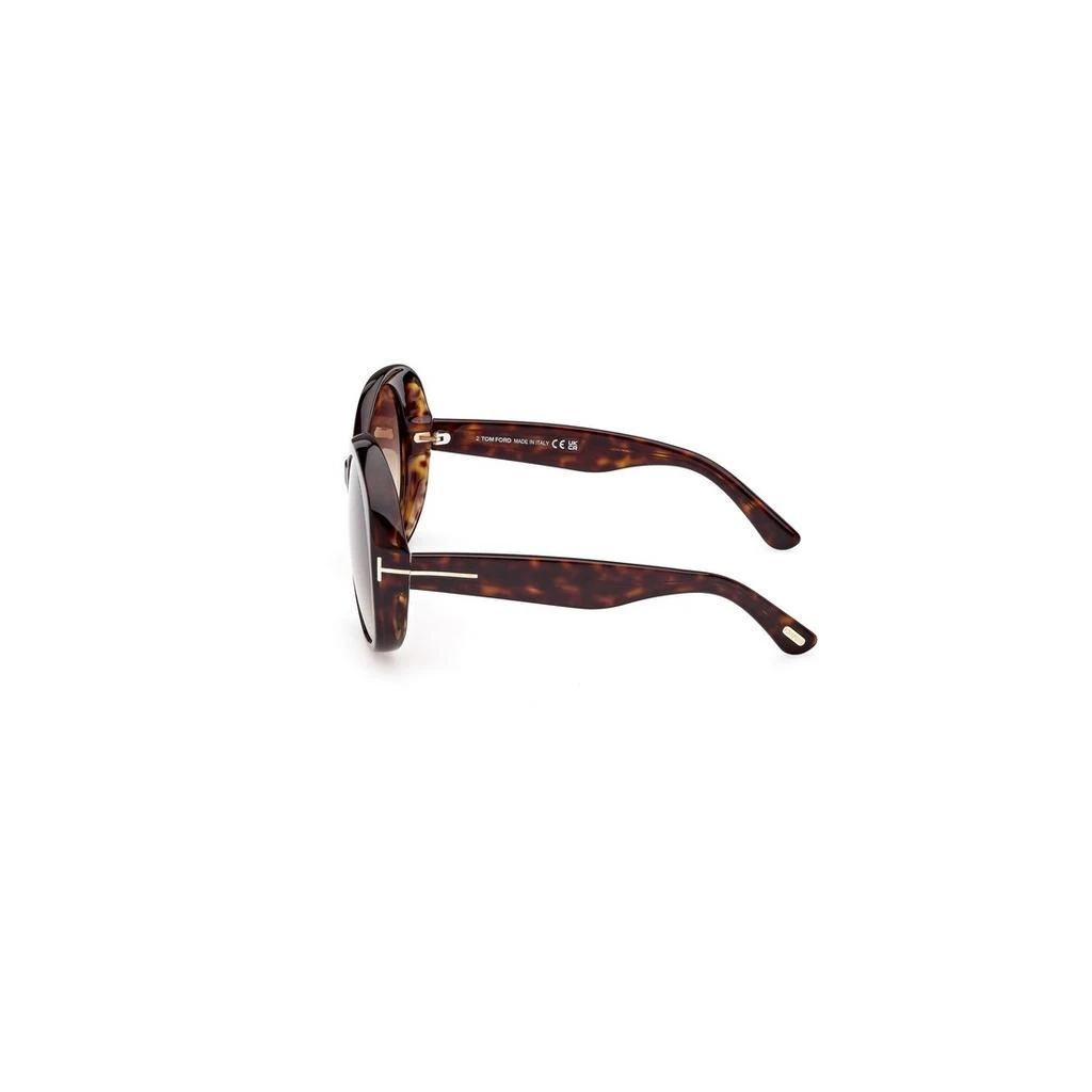 Tom Ford Annabelle FT1010 52B Round Sunglasses - Havana/Brown Tom Ford ANNABELLE FT 1010 Dark Havana/Brown Shaded (52B  main image 2