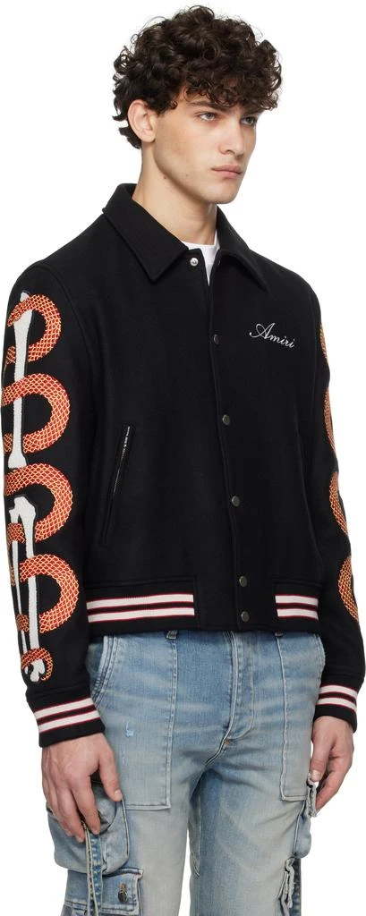 AMIRI Black Snake Bones Bomber Jacket 2
