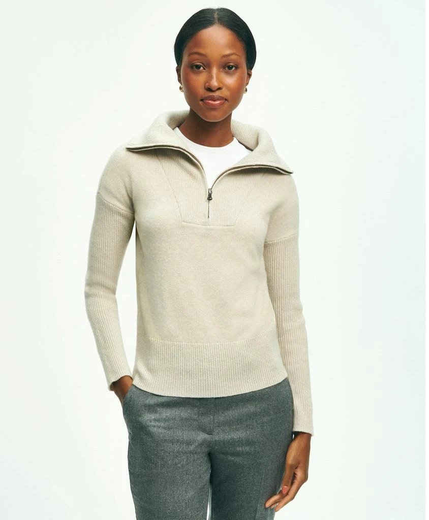 Brooks Brothers Wool Cashmere Half-Zip Sweater 1