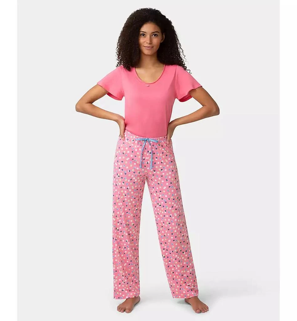 Hue Women
s Chalk Dot Printed Mid-Rise Pants 2