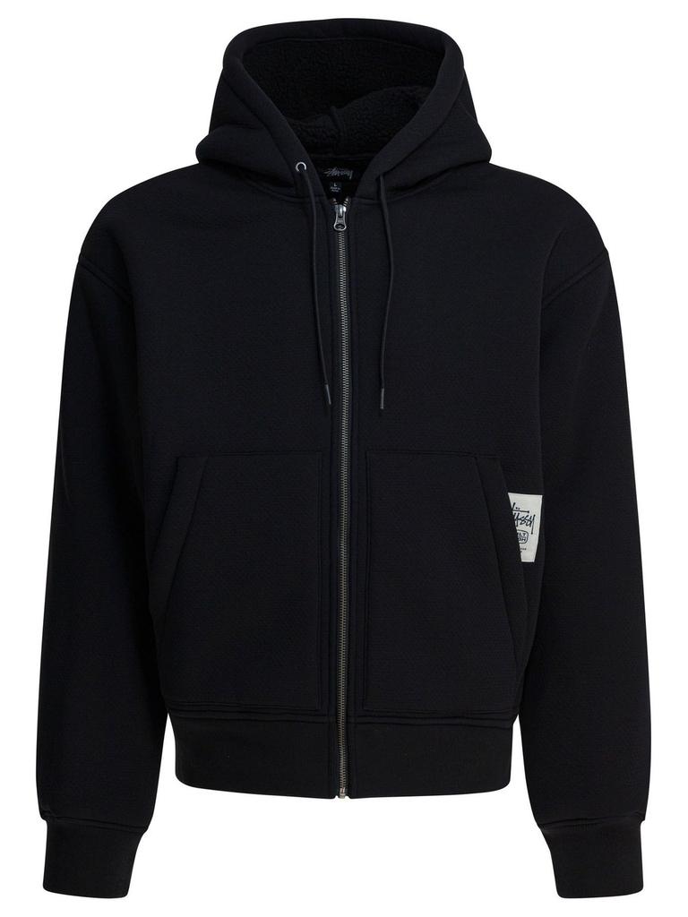 トップス Stussy CHUNKY KNIT ZIP HOODIE BLACK / L ☆関税込☆STUSSY☆CHUNKY KNIT ZIP HOODIE☆BLACK☆ (STUSSY