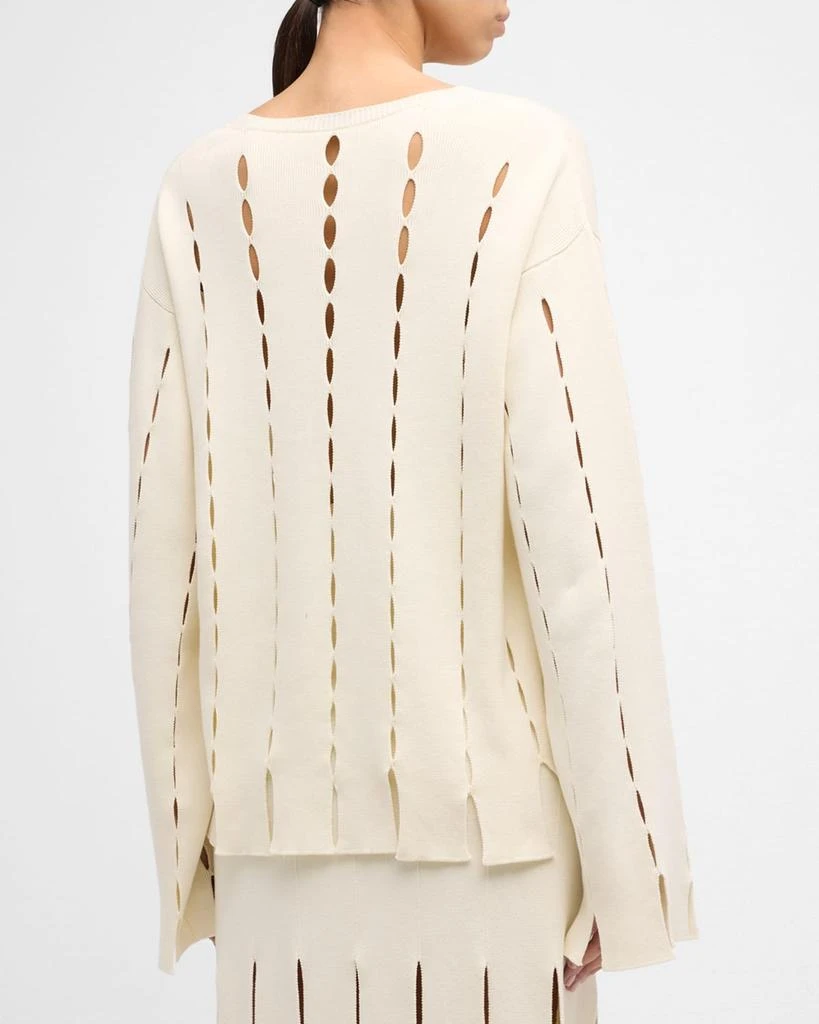 ROSETTA GETTY Slash Panel Crewneck Sweater 6