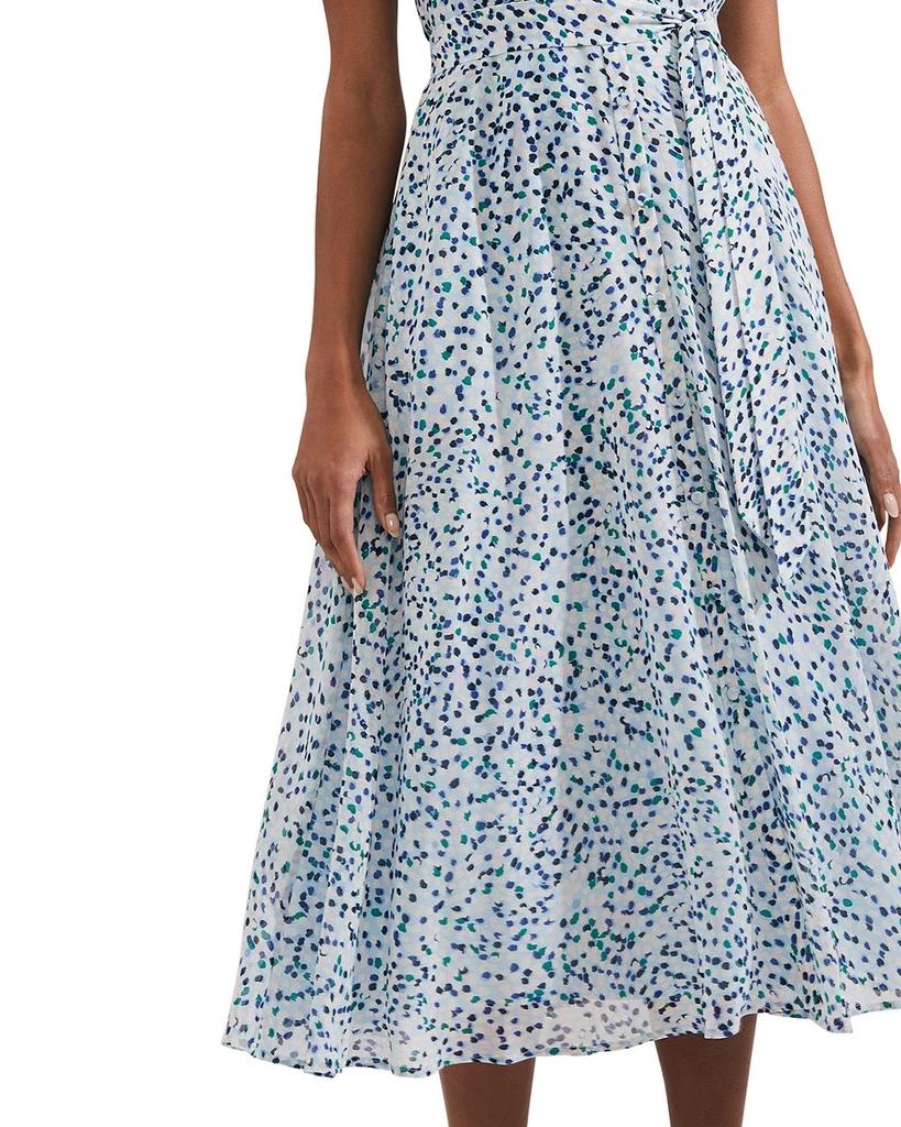 HOBBS LONDON Georgiana Printed Flutter Sleeve Shirt Dress 6