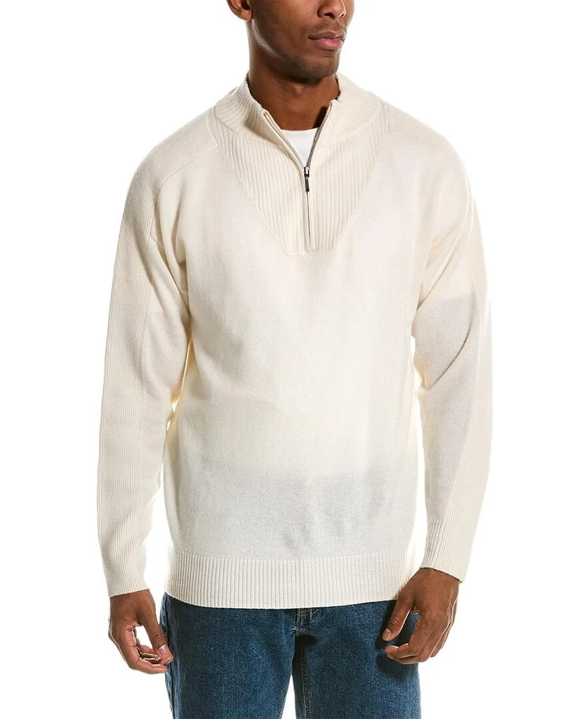 Scott & Scott London Wool & Cashmere-Blend 1/4-Zip Mock Sweater 1
