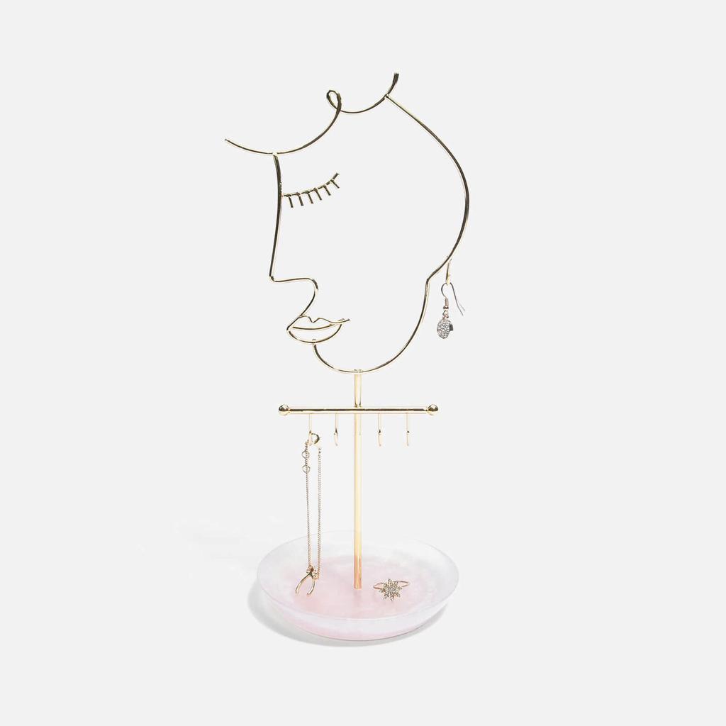 Stackers Stackers Rose Quartz Effect 5 Hook Face Jewellery Stand