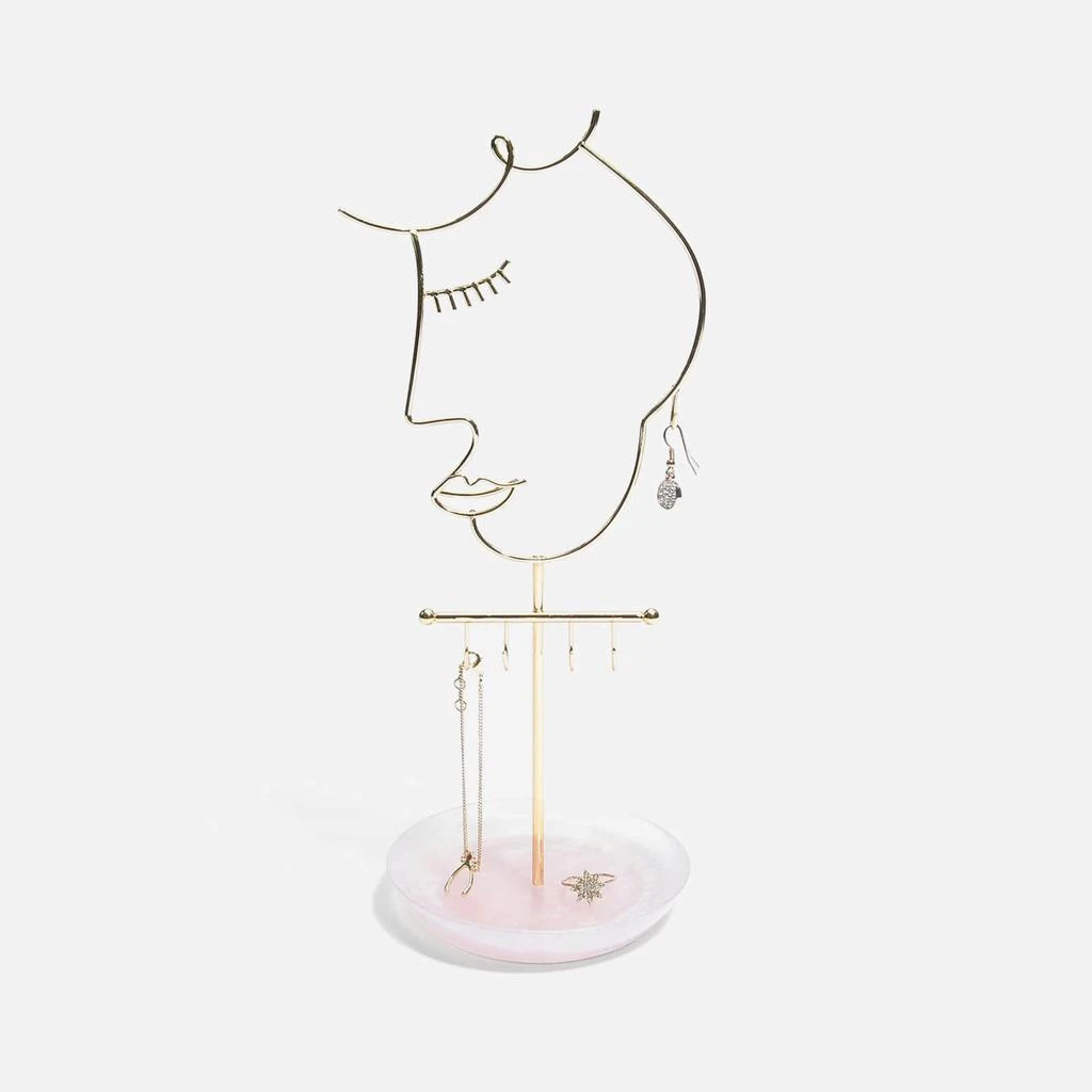 Stackers Stackers Rose Quartz Effect 5 Hook Face Jewellery Stand 1