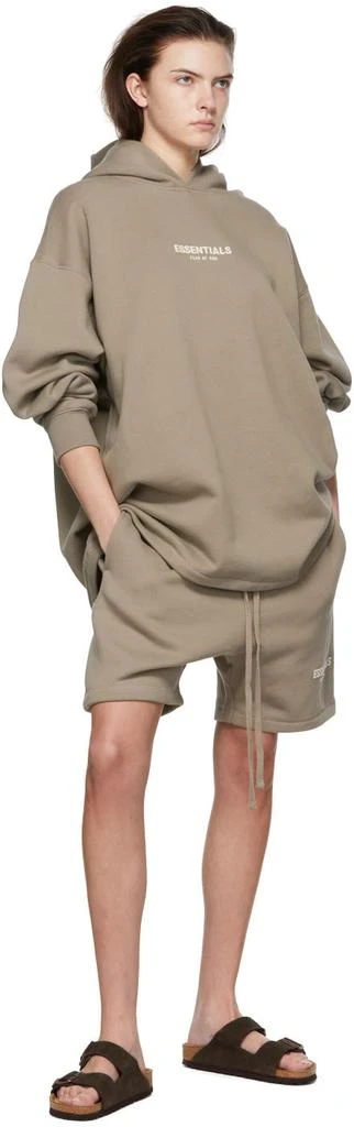 Fear of God ESSENTIALS Taupe Cotton Hoodie 4