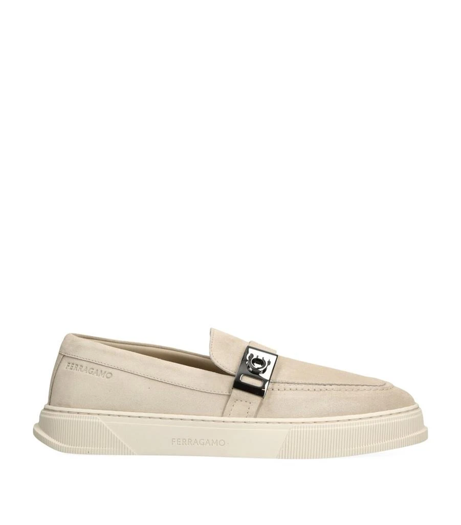 Salvatore Ferragamo Suede Brad Slip-On Sneakers - Casual  display picture 1