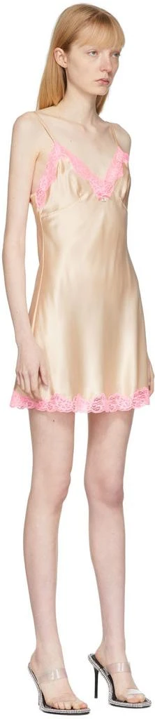 Alexander Wang Beige & Pink Lace Slip Dress 2