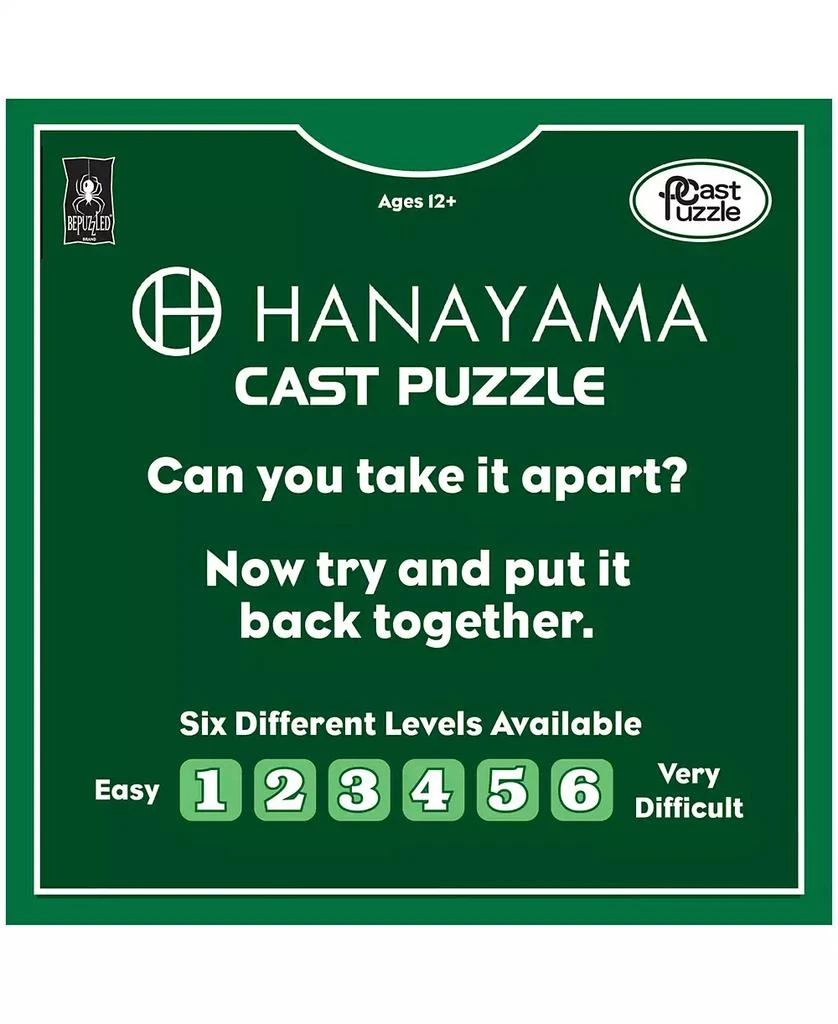 BePuzzled Hanayama Dice Level 3 Cast Puzzle Set, 4 Piece 4
