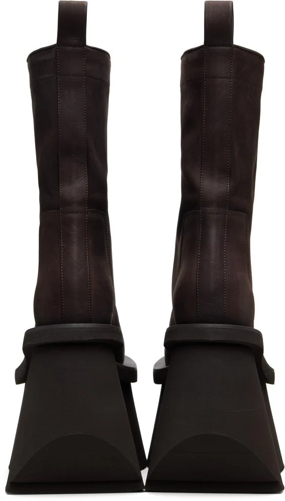 Rick Owens Brown Concordians Factory Boots 2