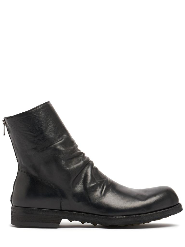 OFFICINE CREATIVE Bulla Zipped Leather Boots