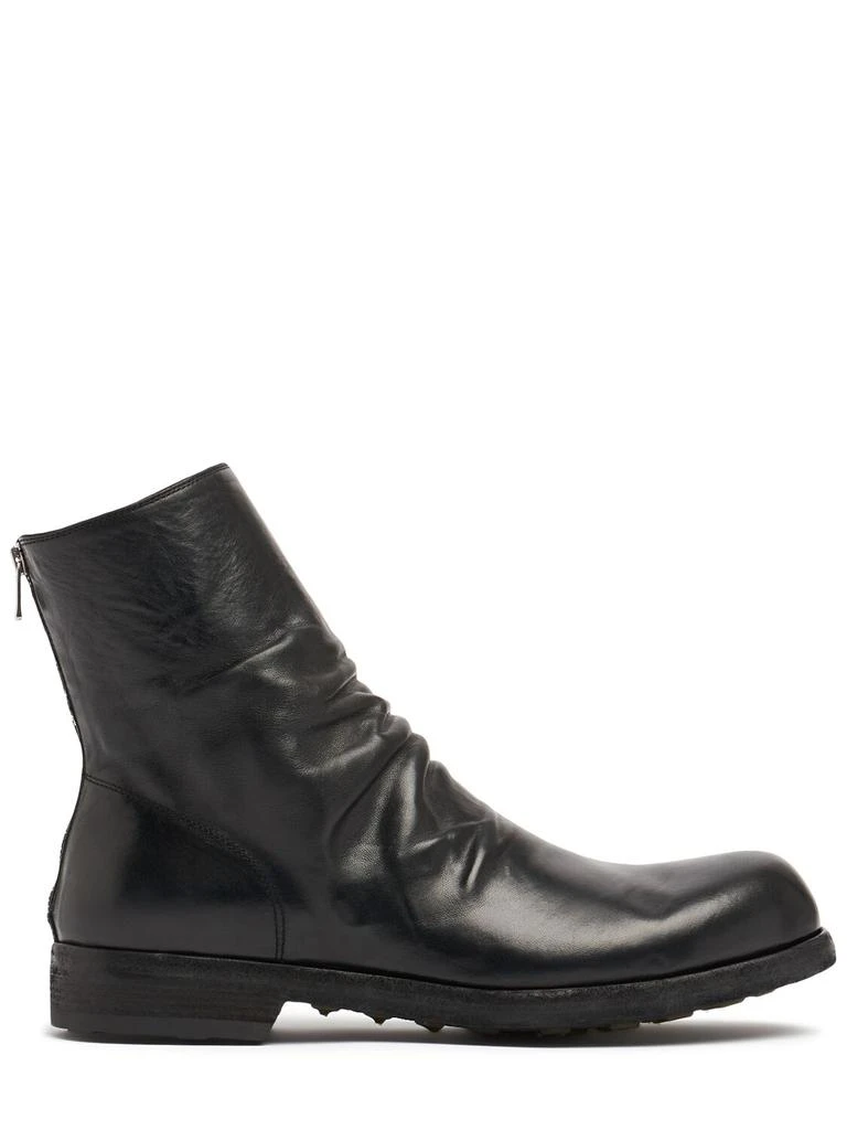 OFFICINE CREATIVE Bulla Zipped Leather Boots 1