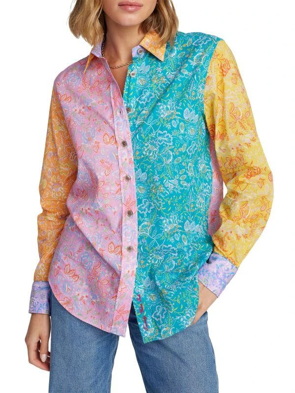 Robert Graham Carrie Jacobean Colorblock Shirt 1