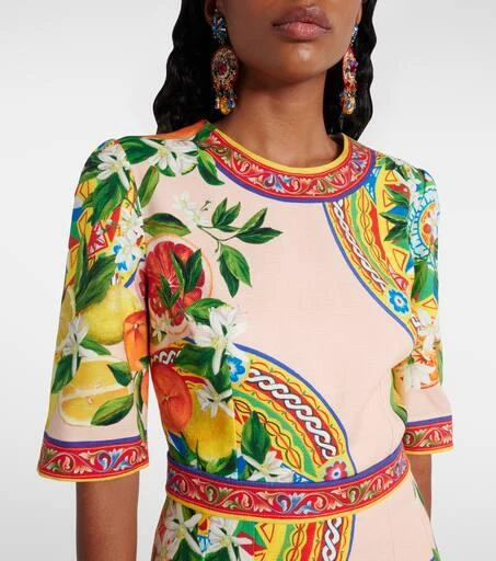 Dolce
Gabbana Printed cotton-blend minidress 4