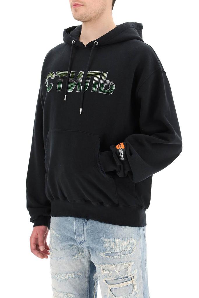 HERON PRESTON◆スウェットパーカー Heron Preston Heron Preston Embellished Logo Drawstring