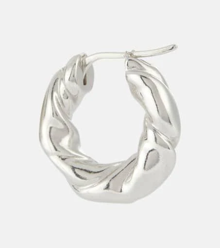 Loewe Twisted sterling silver hoop earrings 2